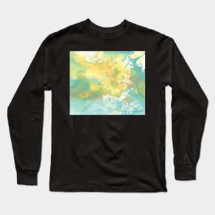 Blue Green Splash :: Patterns and Textures Long Sleeve T-Shirt